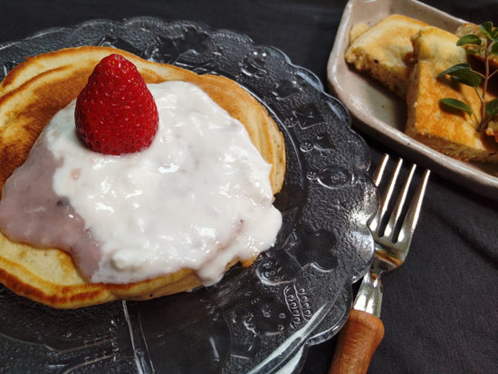 腸活スイーツ、ホットケーキミックスを使ったパンケーキでおうちカフェ